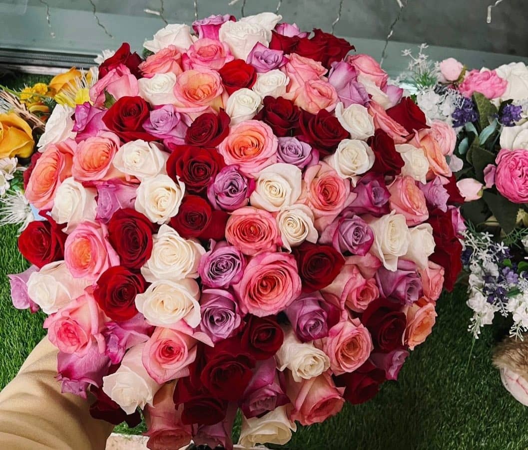 Микс розы, 101 шт.