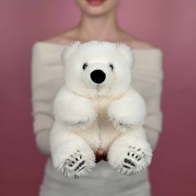 Игрушка мягконабивная ТМ "Relana" Полярный мишка с мягкими коготками, 23 см, в/п 23*20*20 см — фото 1