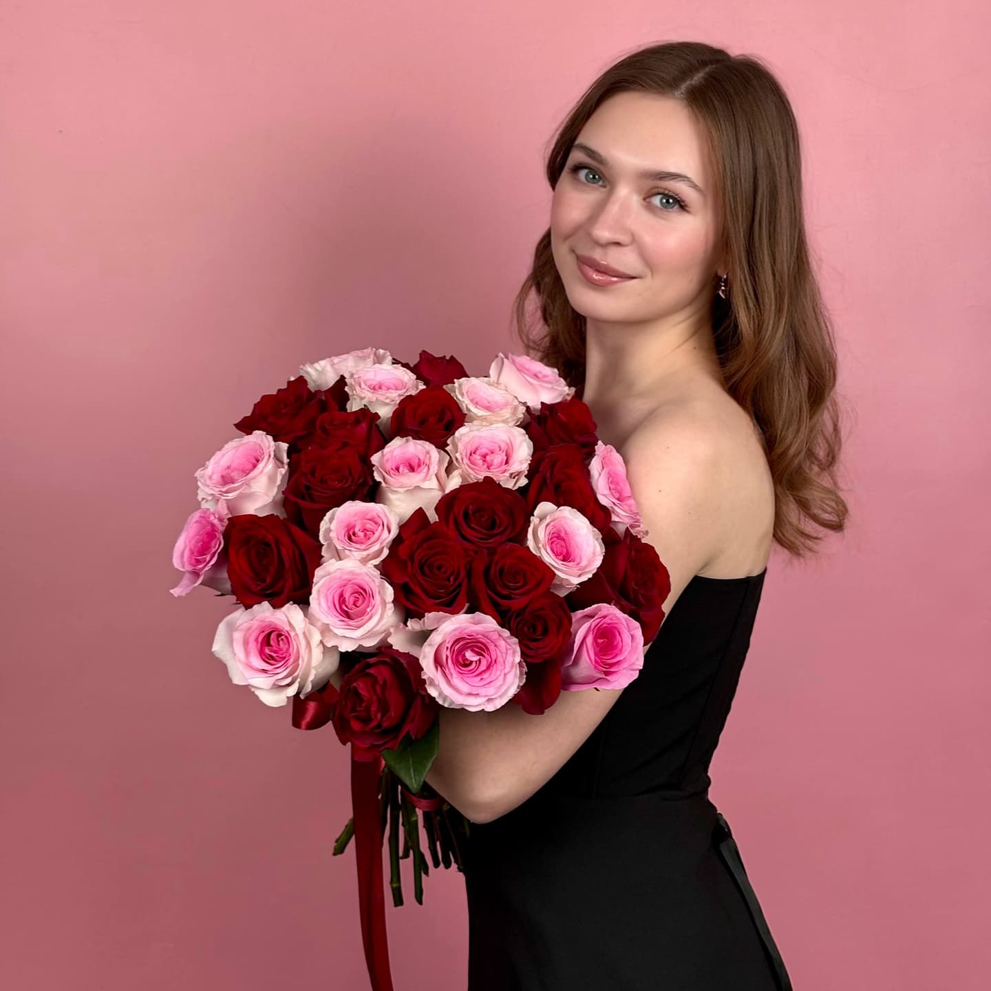 Микс розы, 29 шт. красные-розовые — миниатюра 6