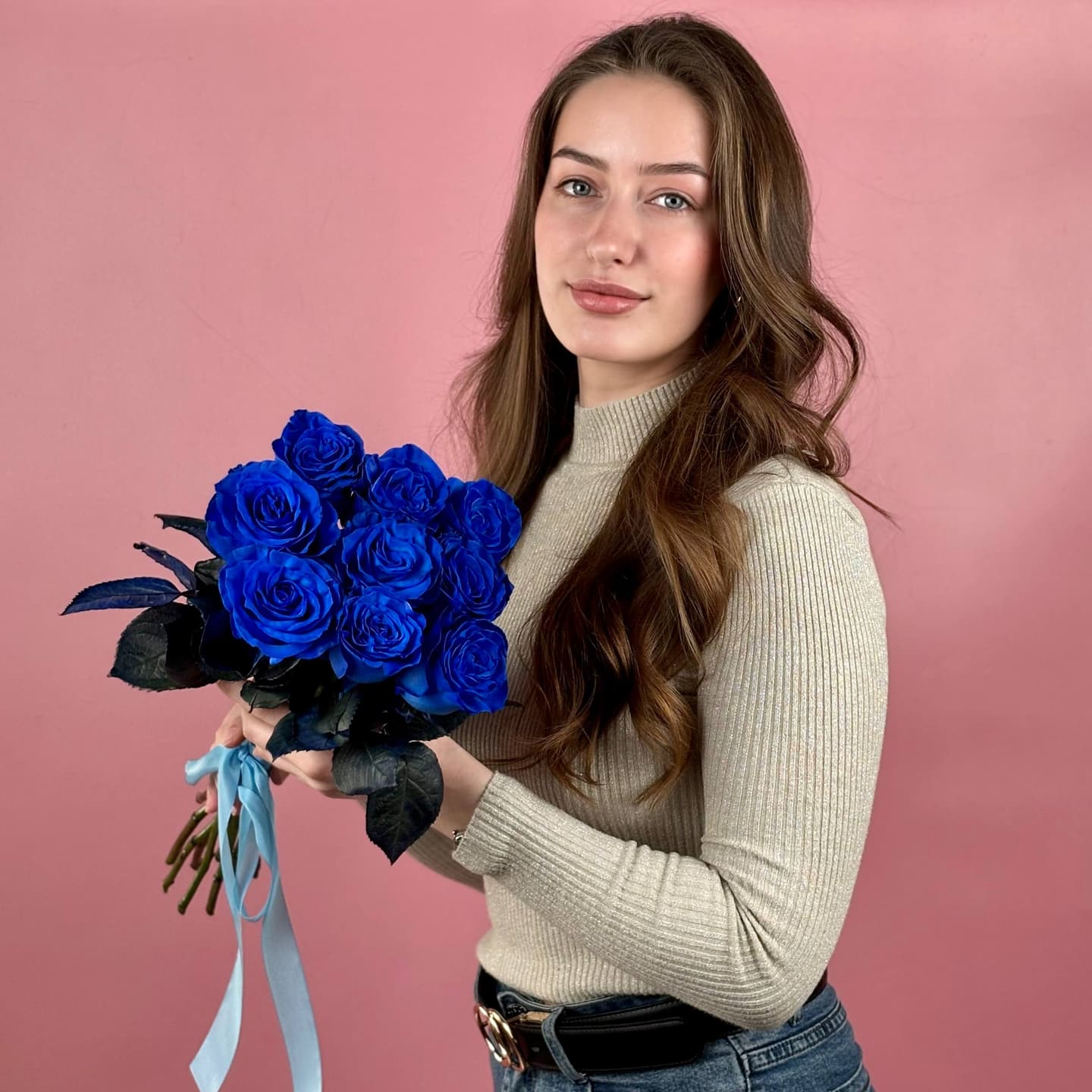 Синяя роза, 9 шт. — миниатюра 2