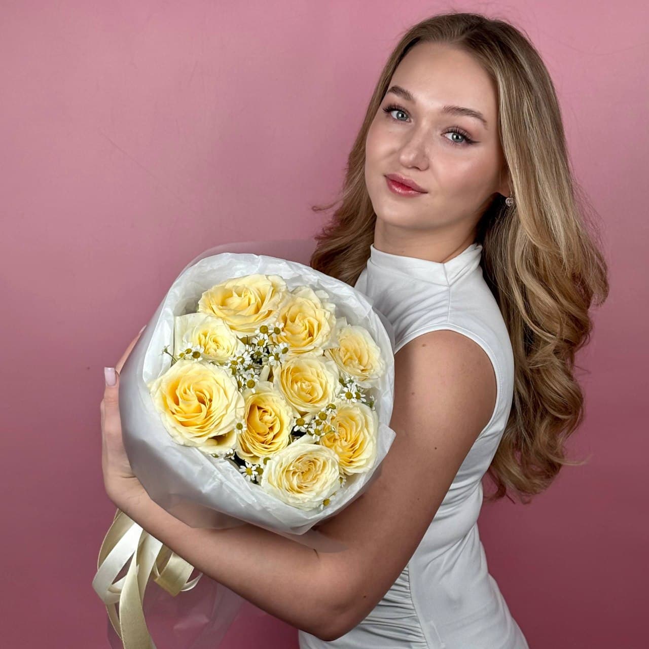 Букет Канделайт/Матрикария 9 шт. — миниатюра 5