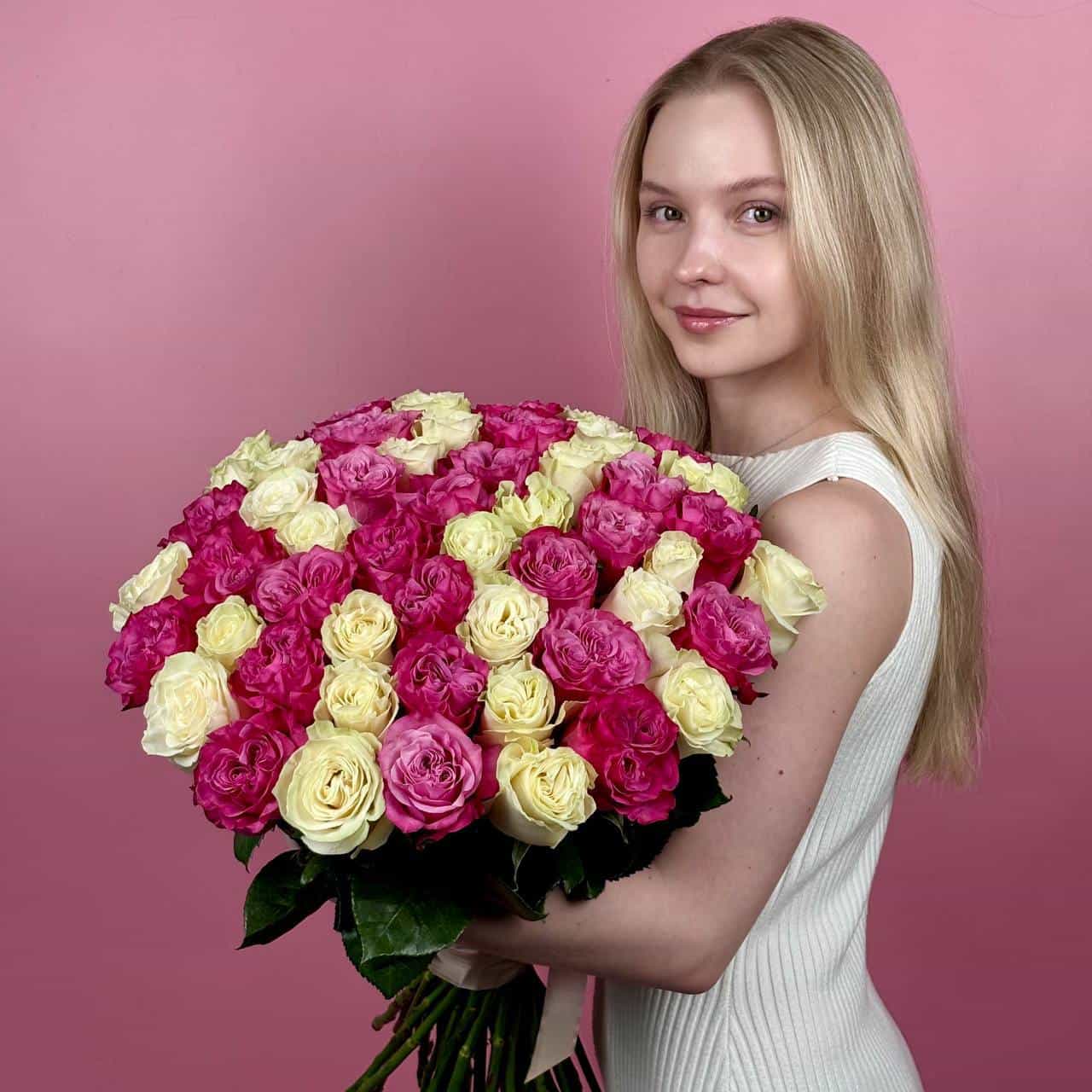 АКЦИЯ ! Микс розы, 51 шт.