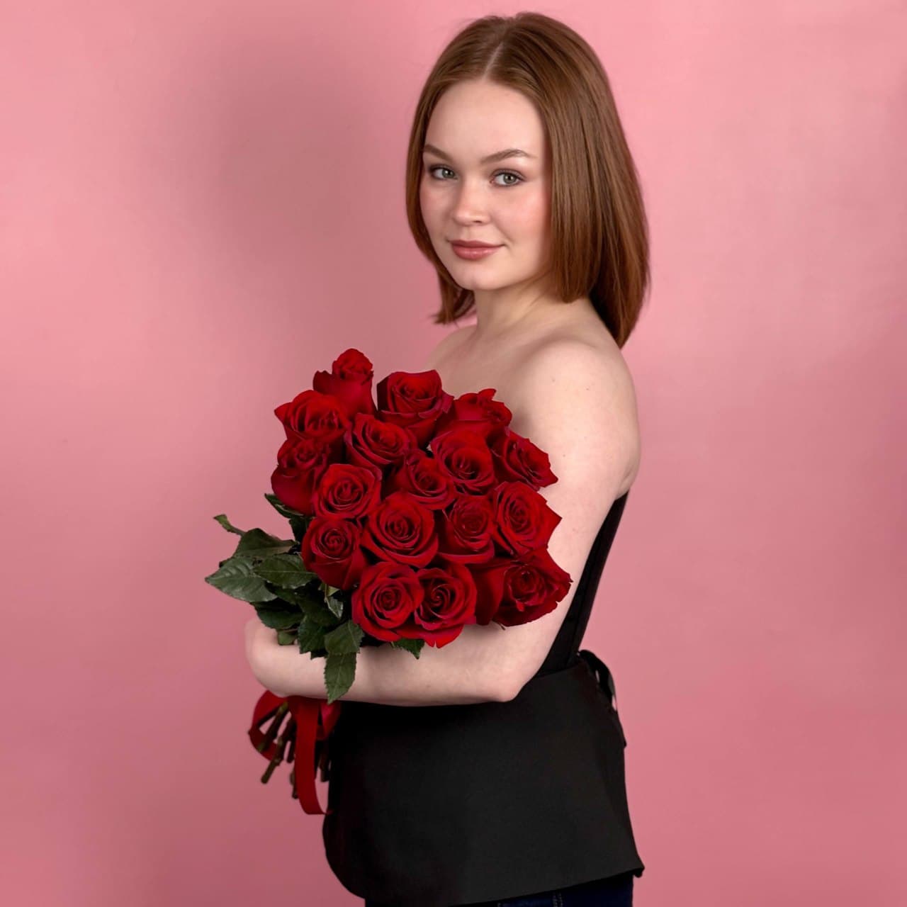 Красные розы, 17 шт. — миниатюра 2