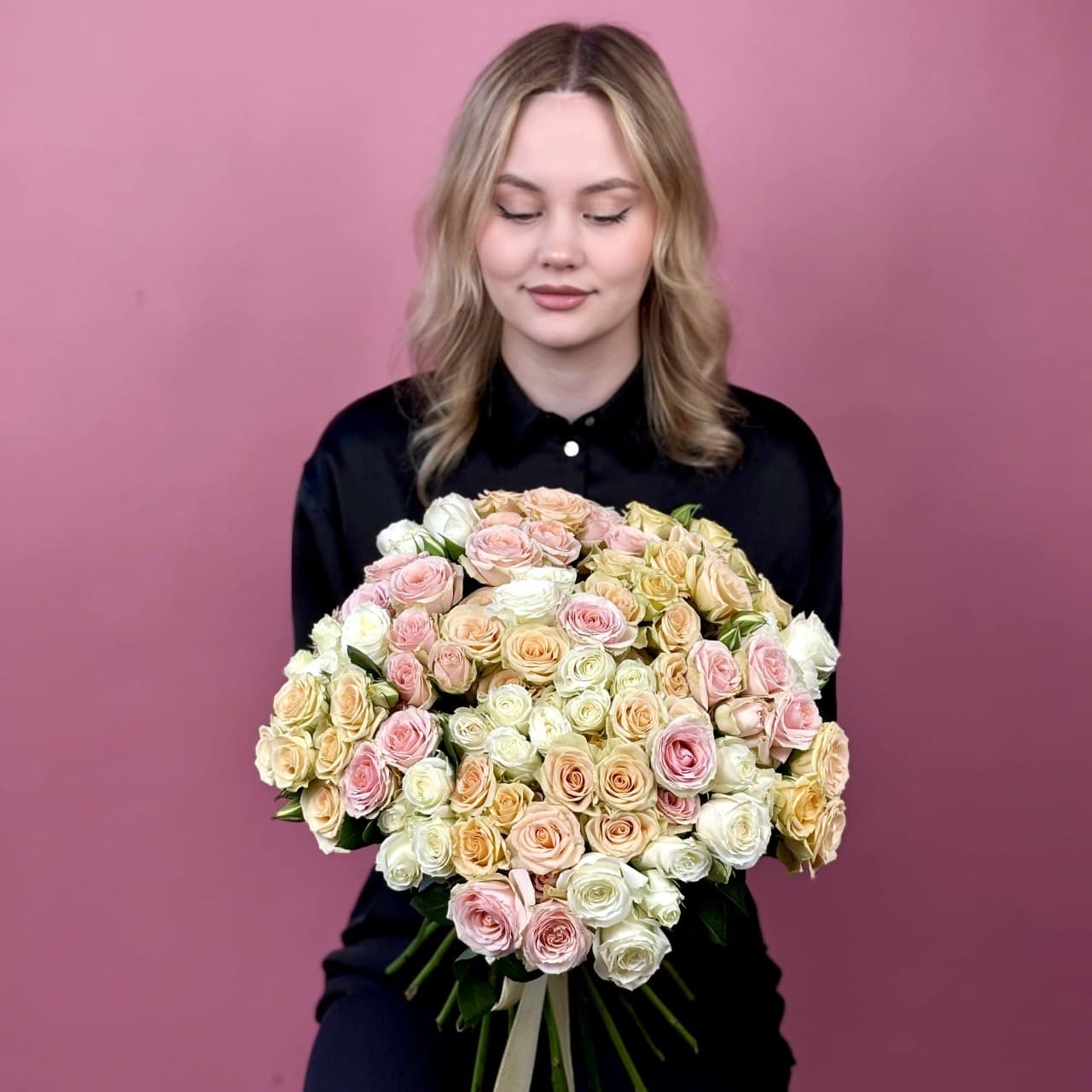 Кустовая роза микс, 29 шт. — миниатюра 4