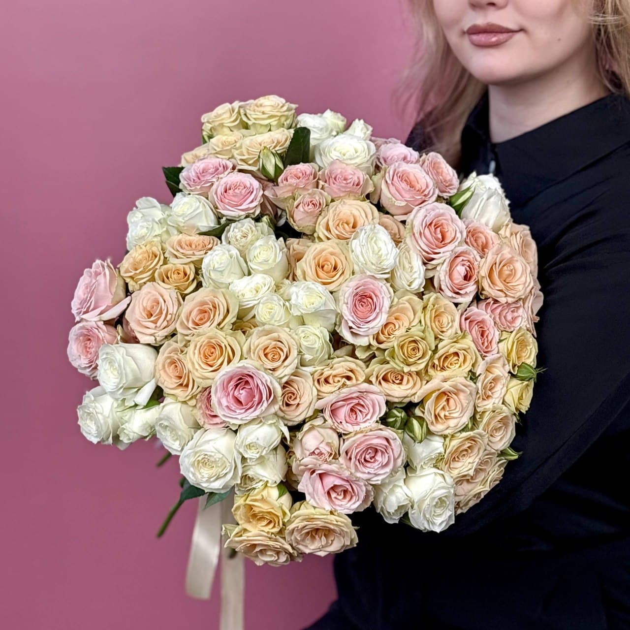 Кустовая роза микс, 29 шт. — миниатюра 6