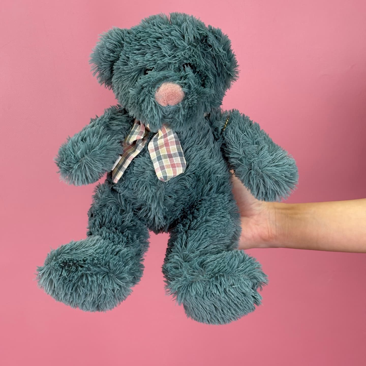 Игрушка мягконабивная ТМ "Relana" Мишка голубой с бантиком, 22 см, в/п 20*22*18 см