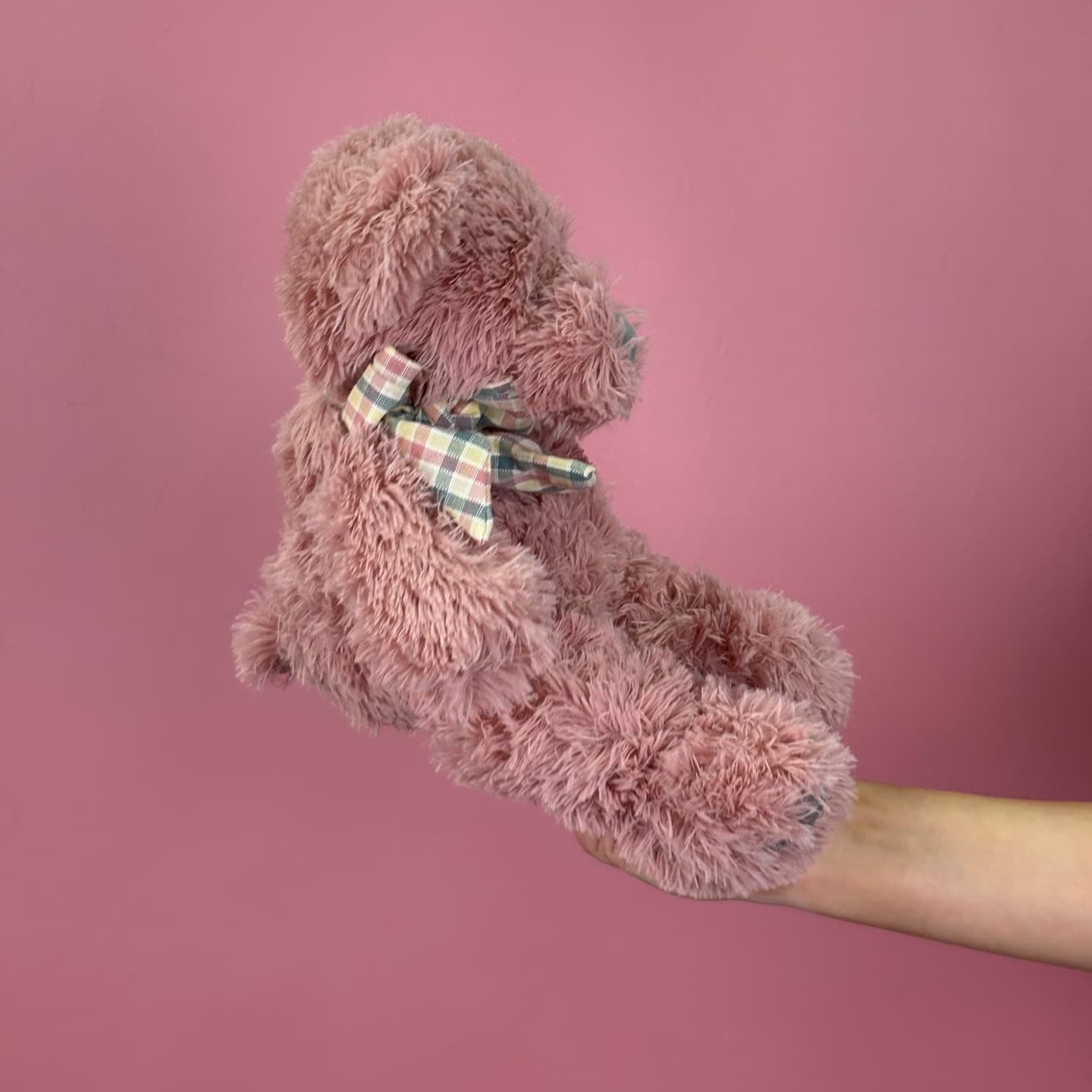 Игрушка мягконабивная ТМ "Relana" Мишка розовый с бантиком, 22 см, в/п 20*22*18 см — миниатюра 2