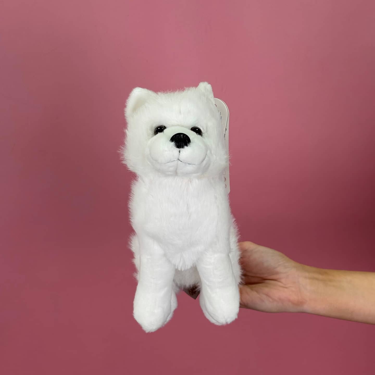 Игрушка мягконабивная ТМ "Relana" Собака Самоедская Лайка, 20 см, в/п 20*12*15 см — фото 1