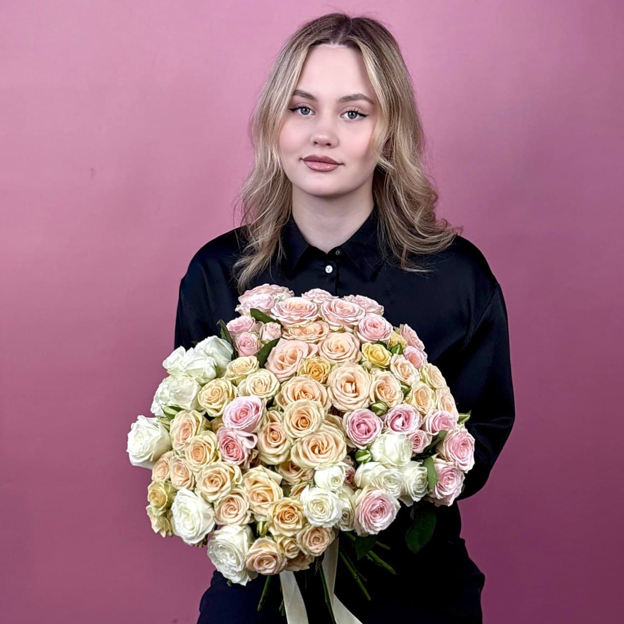 Кустовая роза микс, 25 шт. — миниатюра 6
