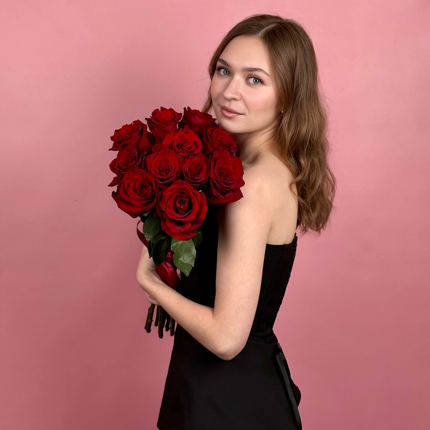 Красные розы, 11 шт. — миниатюра 5
