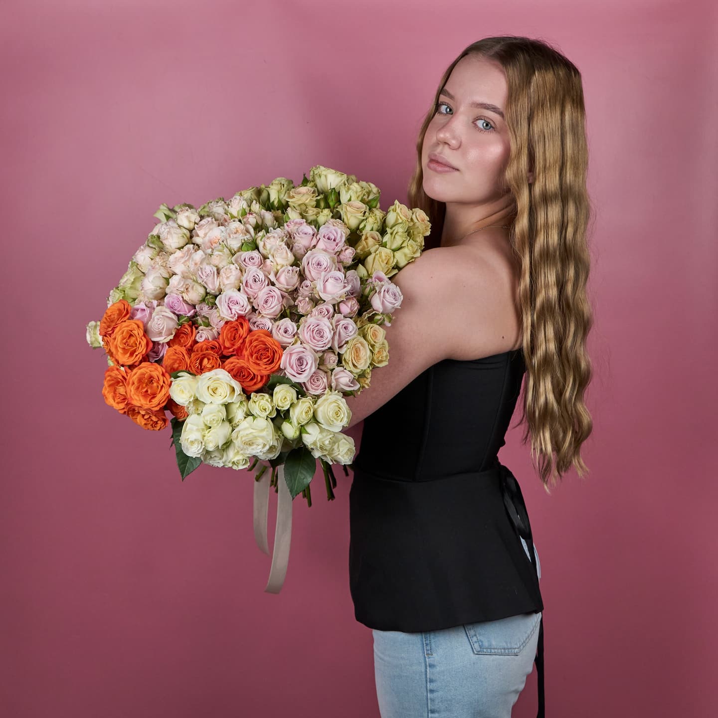 Кустовая роза микс, 51 шт. — миниатюра 4