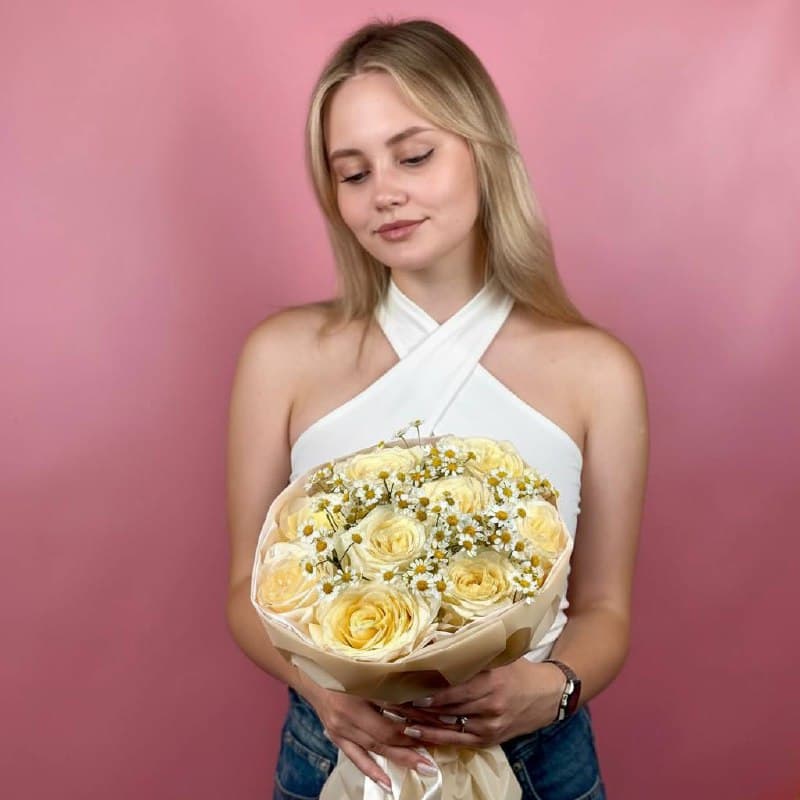 Букет Канделайт/Матрикария 9 шт — миниатюра 2