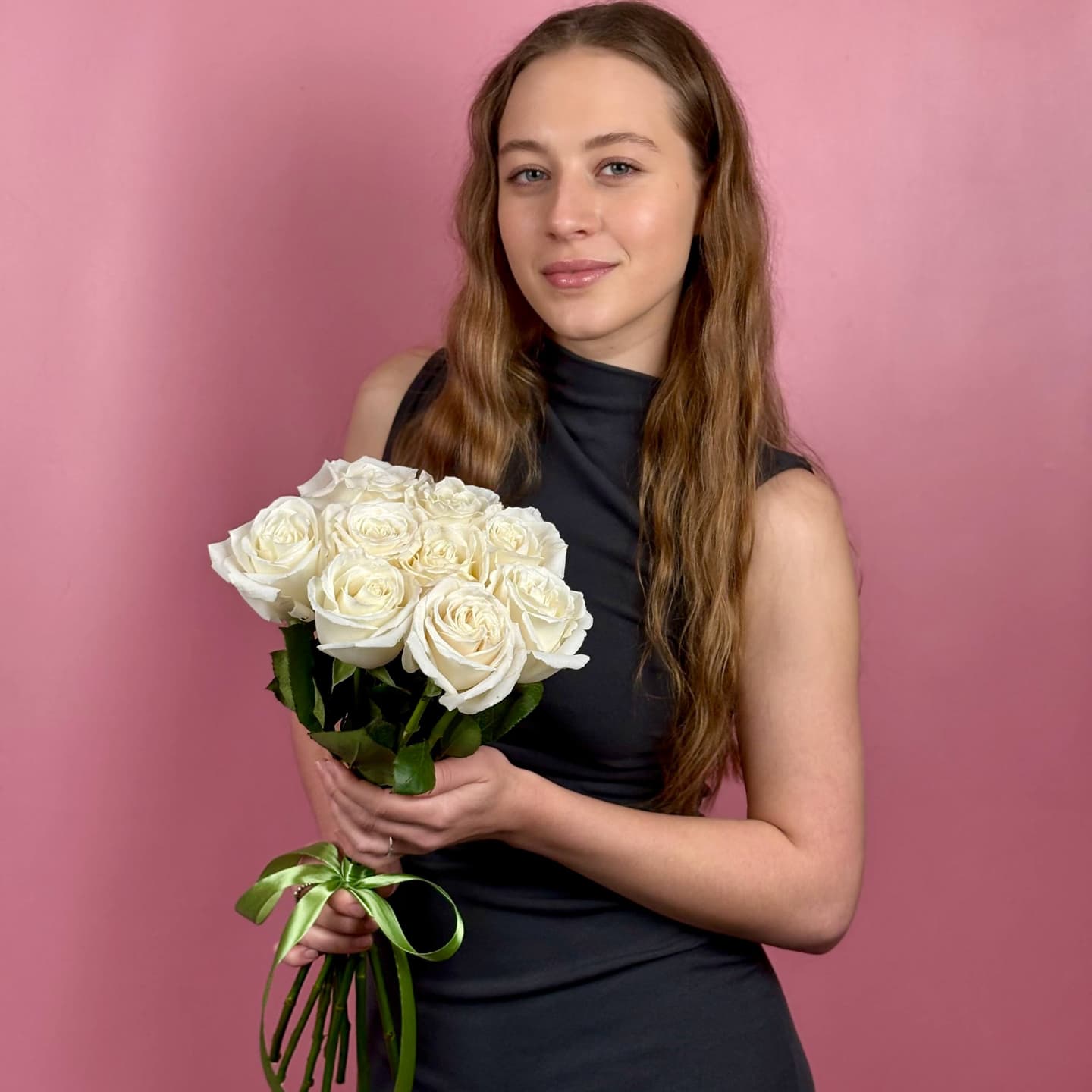 Белые розы, 9 шт. — миниатюра 4