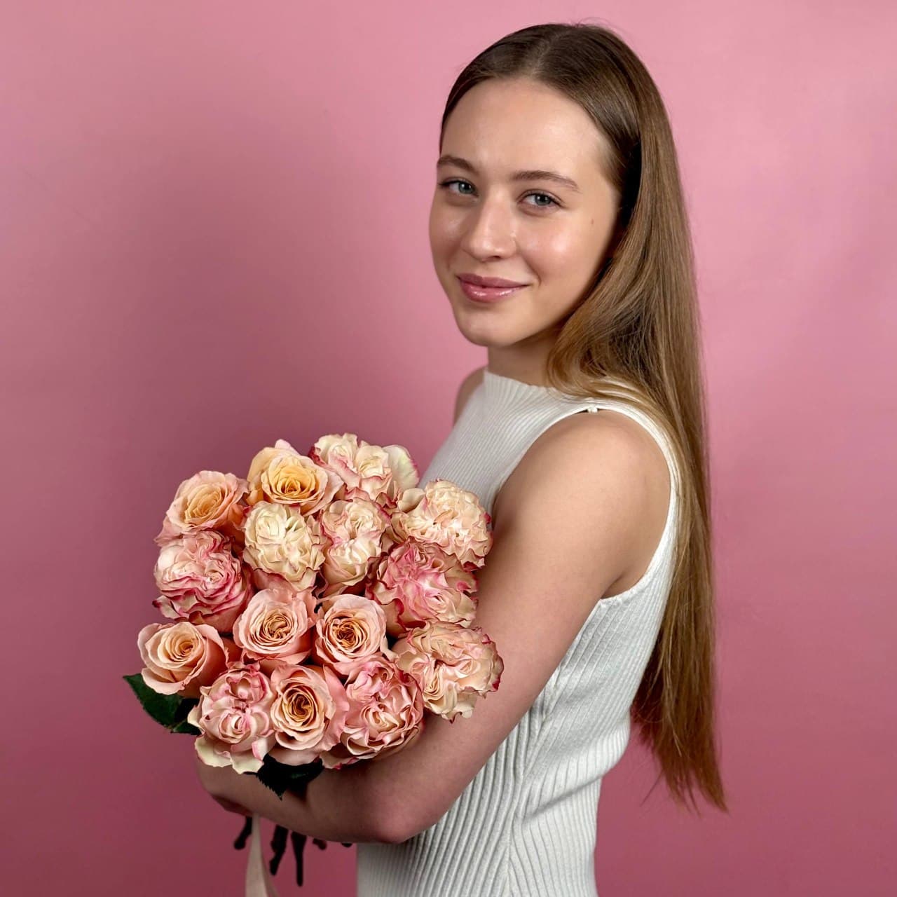 Пионовидные розы, 15 шт. — миниатюра 2
