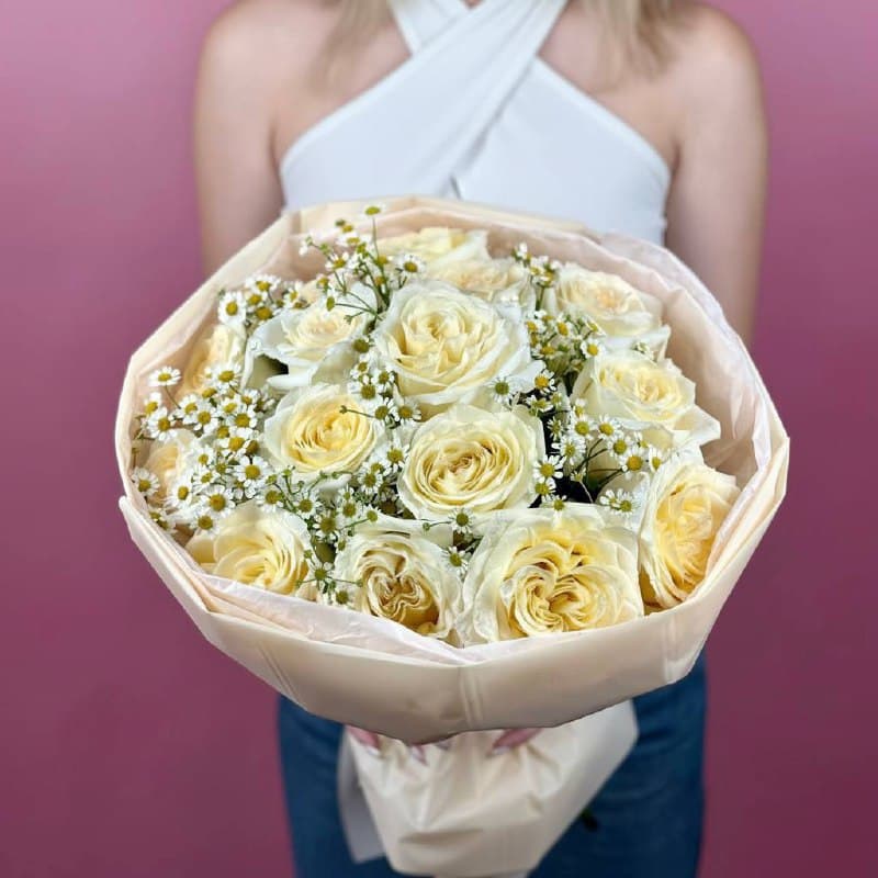 Букет Канделайт/Матрикария 15 шт — миниатюра 1
