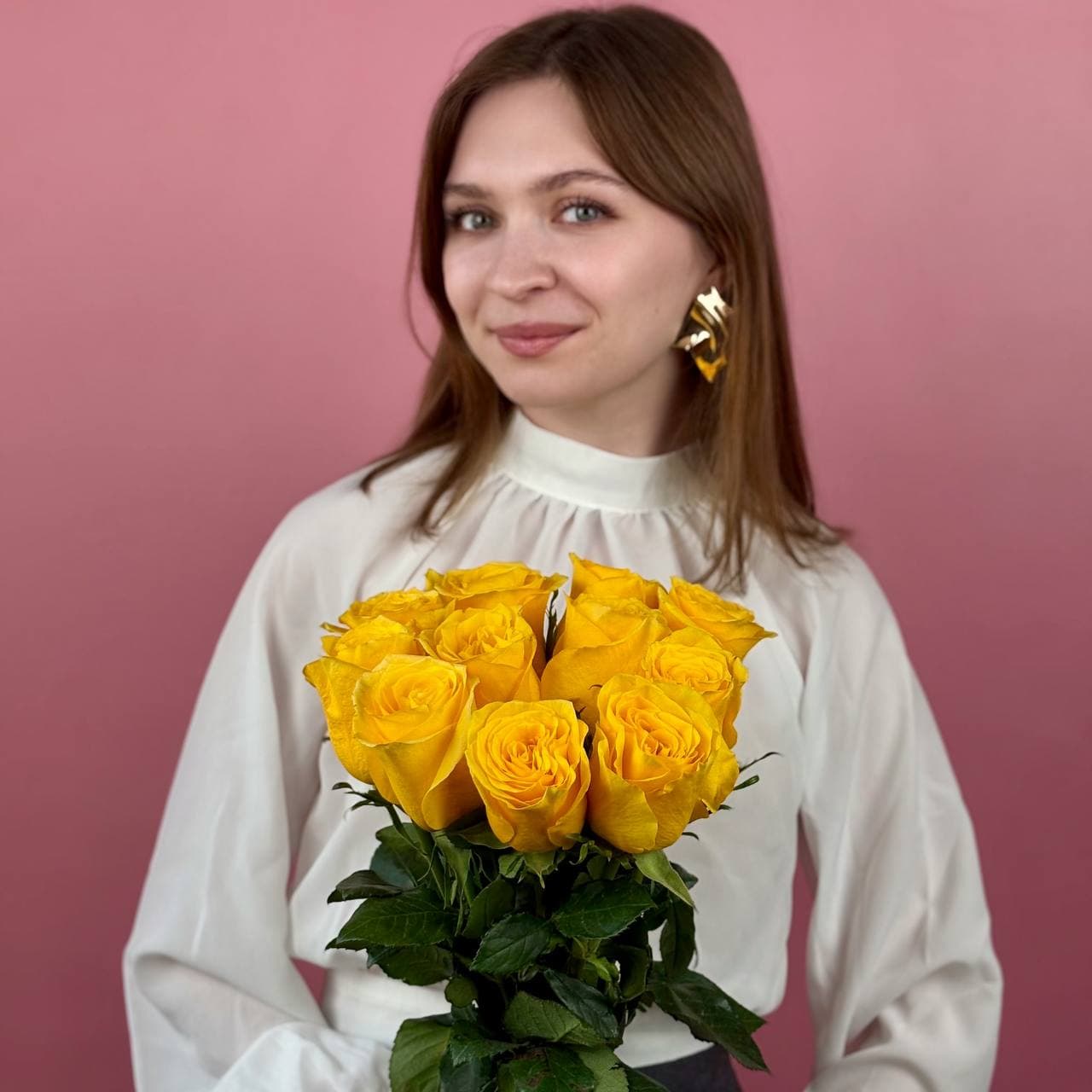 Желтые розы, 11 шт — миниатюра 4