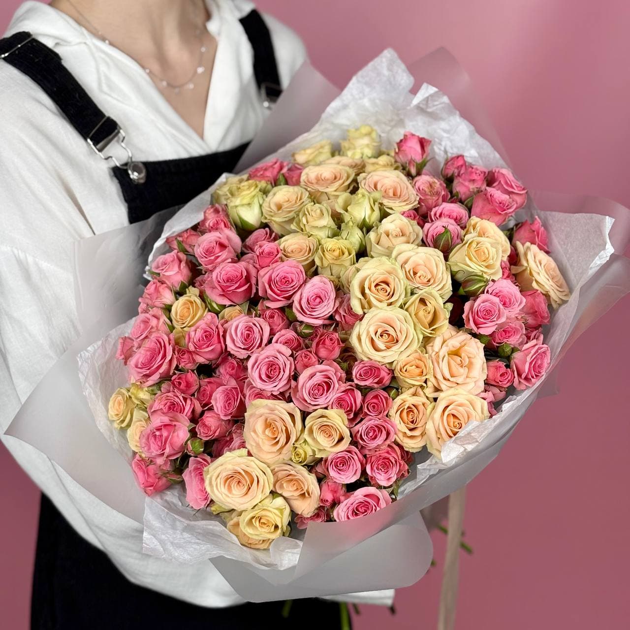 Кустовая роза, 29 шт. микс в упаковке — миниатюра 4