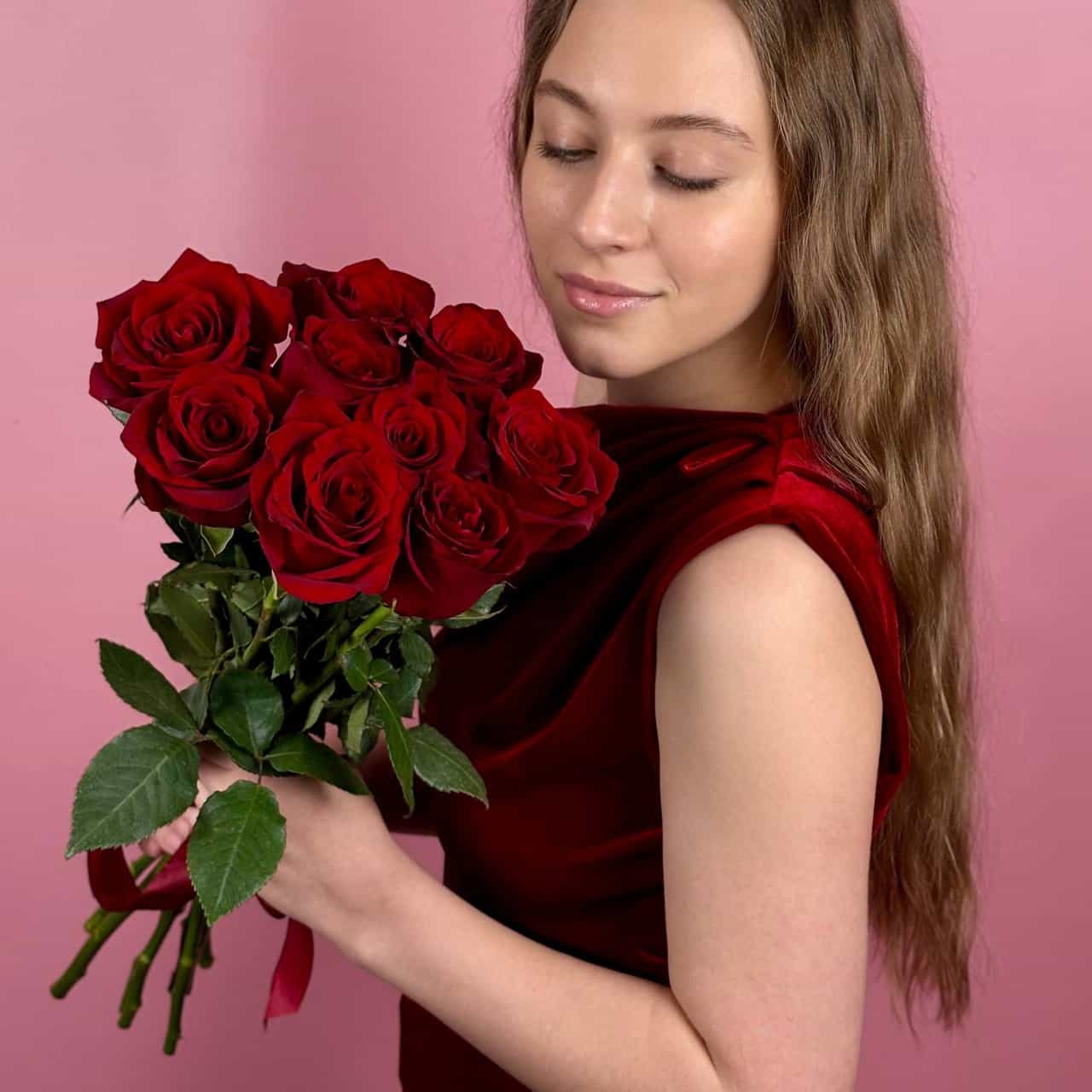 Красные розы, 9 шт.