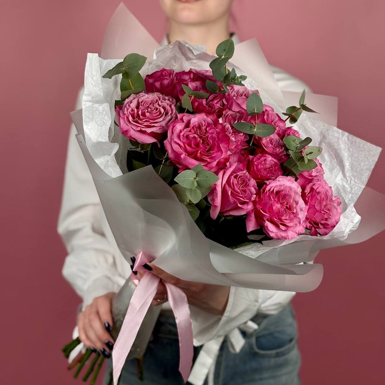Пионовидные розы Кантри Блюз, 15 шт. — миниатюра 3