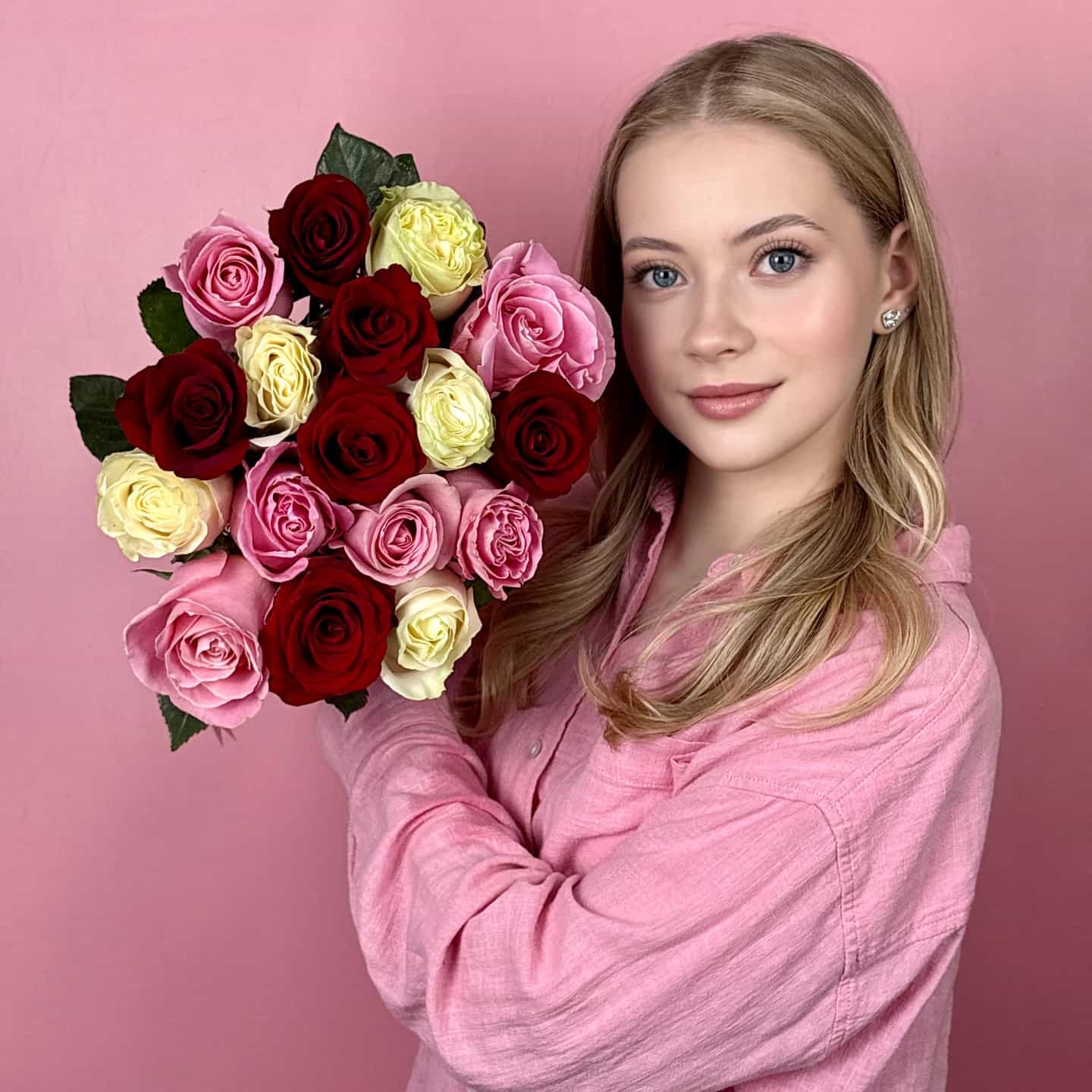 Микс розы, 17 шт.