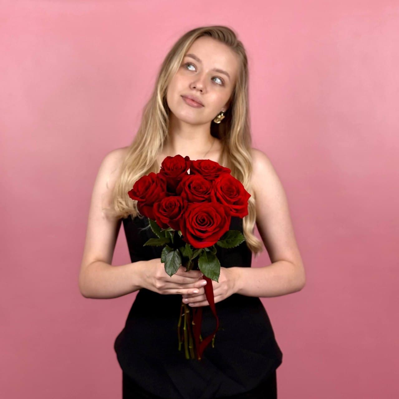 Красные розы, 7 шт. — миниатюра 5