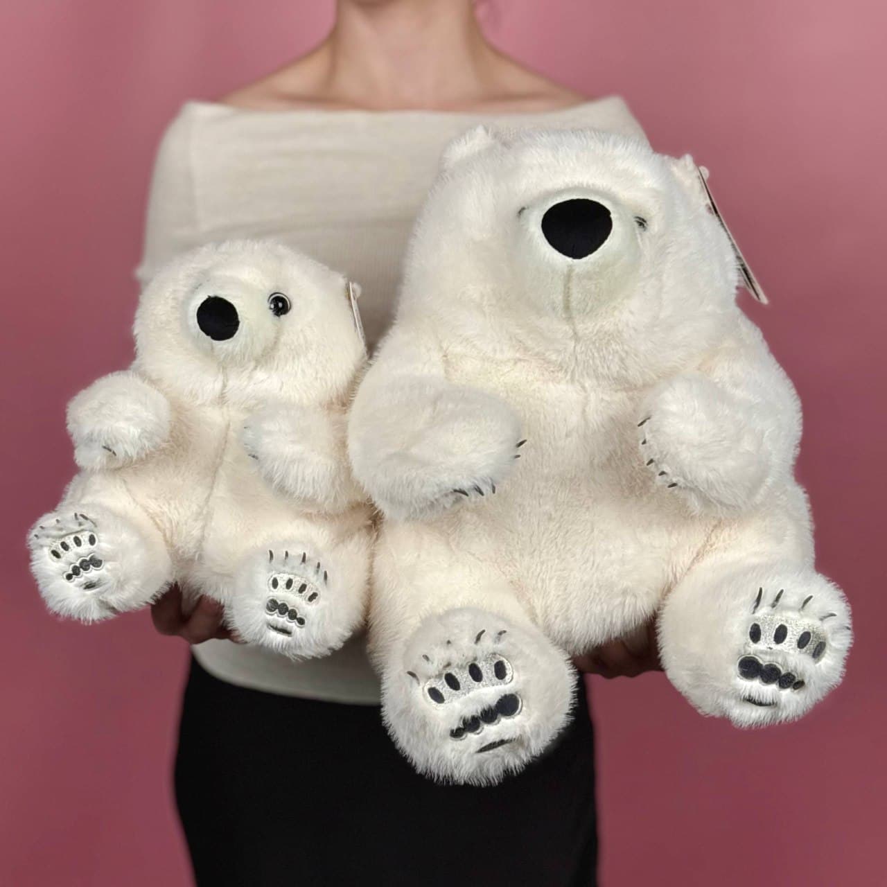 Игрушка мягконабивная ТМ "Relana" Полярный мишка с мягкими коготками, 23 см, в/п 23*20*20 см — миниатюра 2