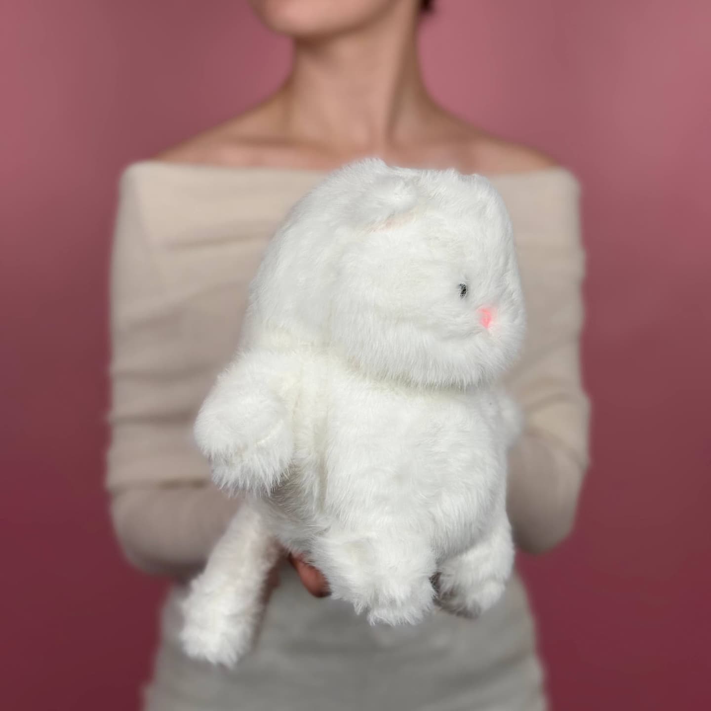 Игрушка мягконабивная ТМ "Relana" Котик белый, 25 см, в/п 25*21*19 см — миниатюра 3