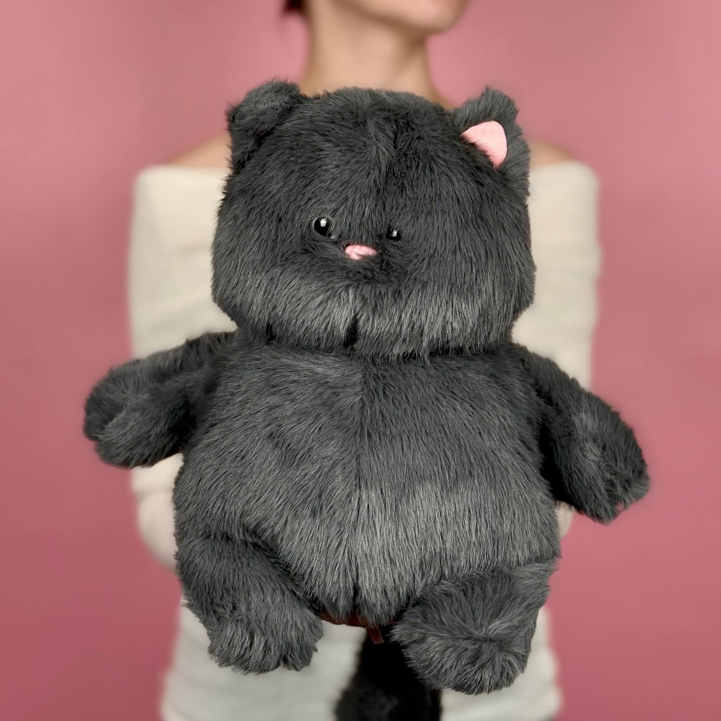 Игрушка мягконабивная ТМ "Relana" Котик темно-серый, 35 см, в/п 35*15*13 см — миниатюра 3