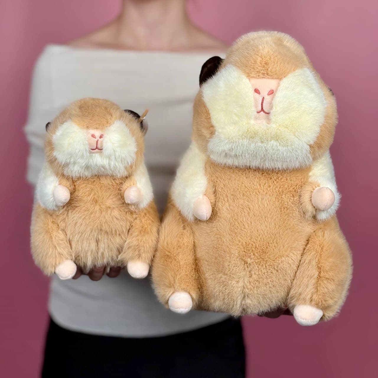 Игрушка мягконабивная ТМ "Relana" Хомяк бежевый, 23 см, в/п 23*14*12 см — миниатюра 2