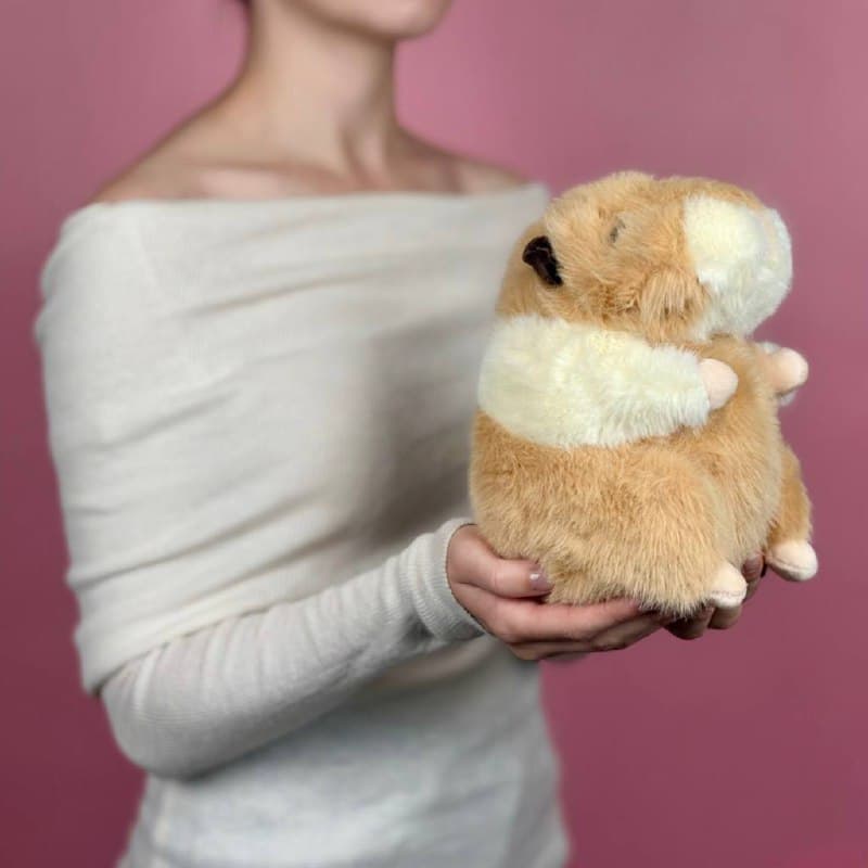 Игрушка мягконабивная ТМ "Relana" Хомяк бежевый, 23 см, в/п 23*14*12 см — миниатюра 3