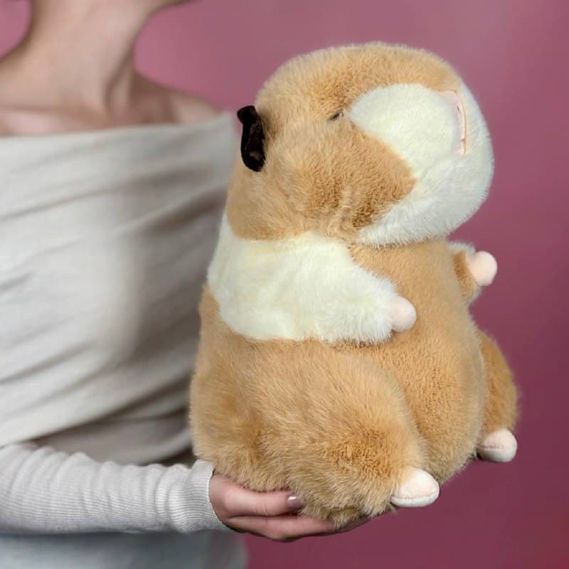 Игрушка мягконабивная ТМ "Relana" Хомяк бежевый, 30 см, в/п 30*23*19 см — миниатюра 2