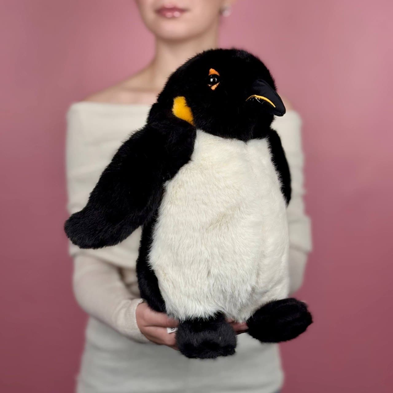 Игрушка мягконабивная ТМ "Relana" Пингвин черный, 35 см — миниатюра 2