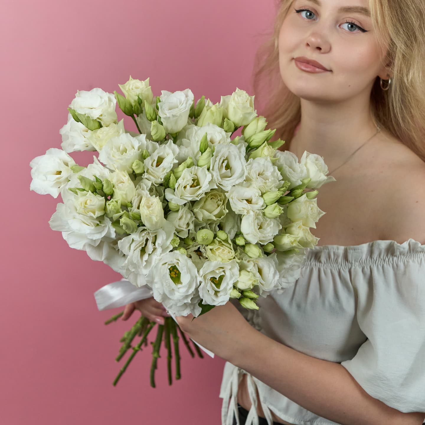 Эустома белая, 15 шт — миниатюра 2