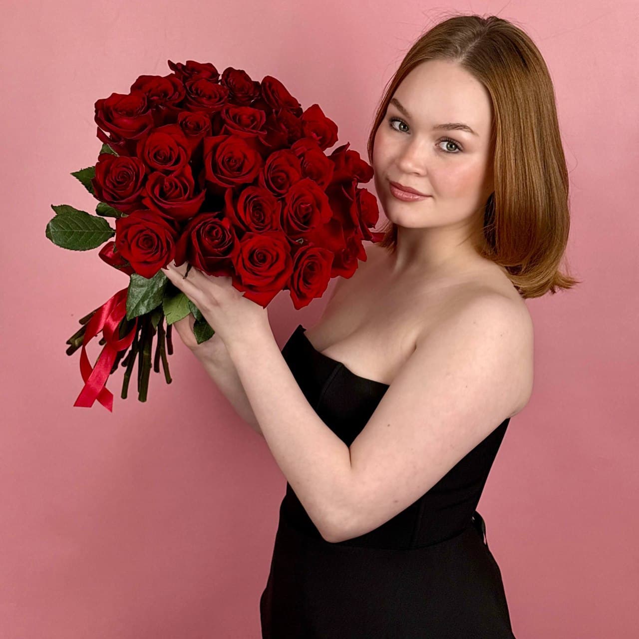 Красные розы, 25 шт. — миниатюра 1