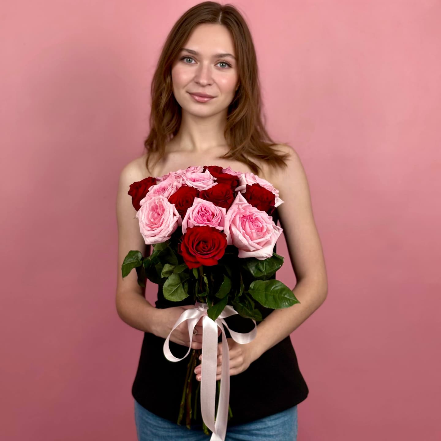 Микс розы, 15 шт. красные-розовые — миниатюра 6