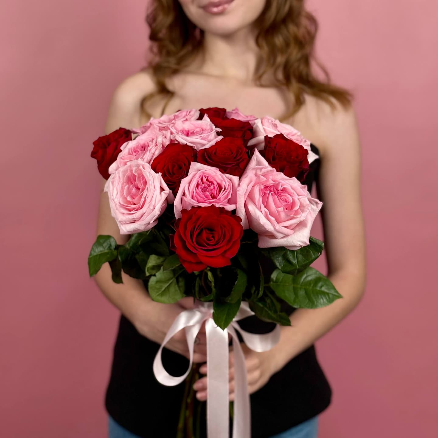 Микс розы, 15 шт. красные-розовые — миниатюра 7
